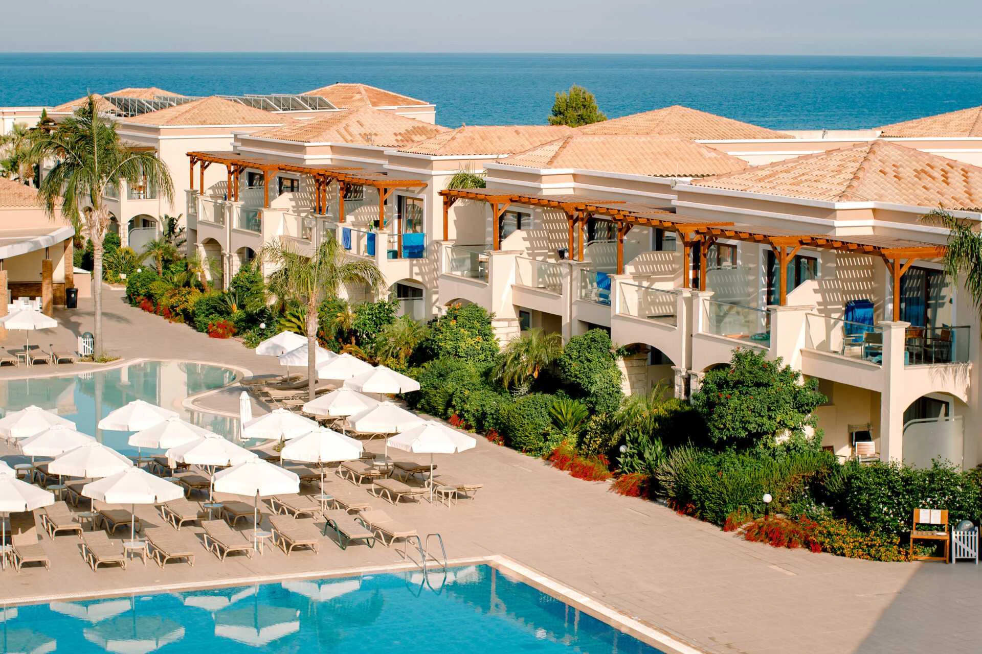 Mythos Beach Resort beachfront view